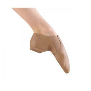 New Tan Jazz Booties 9.5 Shoes Split Sole Dance Now Leather Dance Stretch Shoes